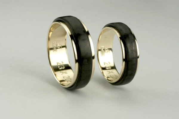 Two Tone wedding rings  - model W21