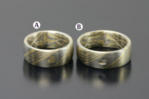 Mokume Gane wedding rings  - model M6 - Image 2