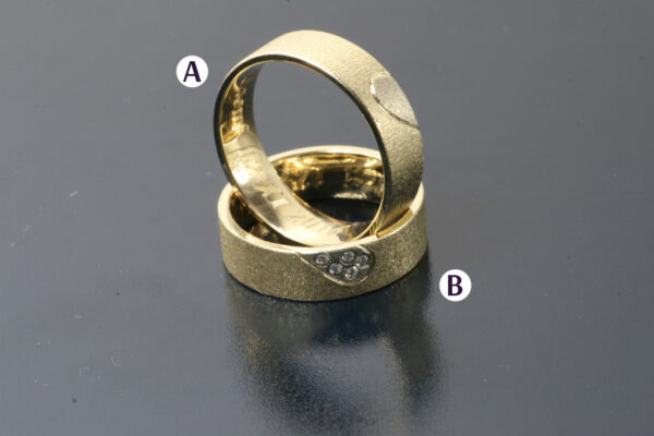 Eve’s Rib wedding rings - model E17 - Image 2