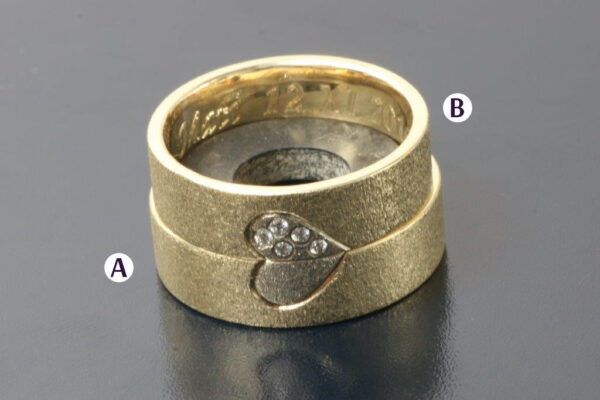 Eve’s Rib wedding rings - model E17 - Image 3