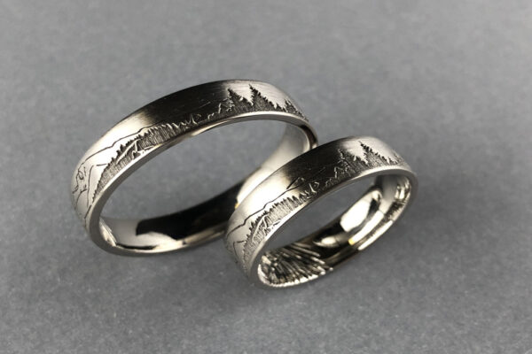 Fantasy wedding rings  - model F35