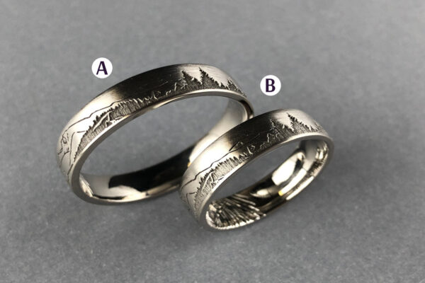 Fantasy wedding rings  - model F35 - Image 2
