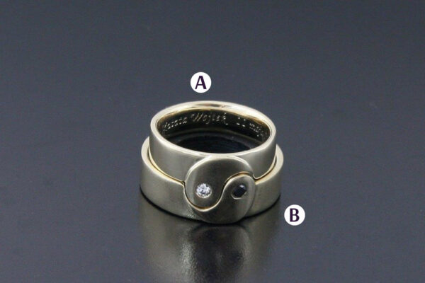 Eve’s Rib wedding rings - model E18 - Image 2
