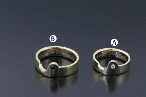 Eve’s Rib wedding rings - model E18 - Image 3