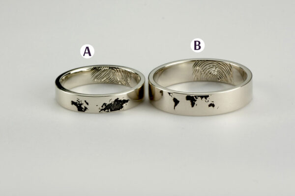 Eve’s Rib wedding rings - model E19 - Image 2