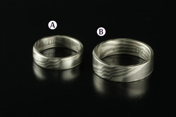 Mokume Gane wedding rings  - model M8 - Image 2