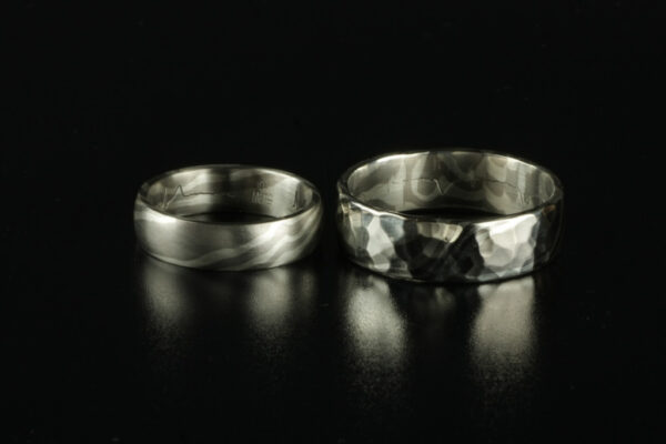 Mokume Gane wedding rings  - model M9
