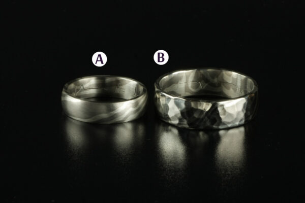 Mokume Gane wedding rings  - model M9 - Image 2
