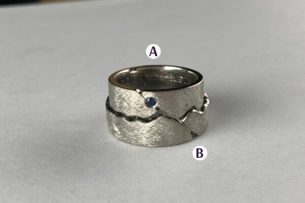 Eve’s Rib wedding rings - model E21 - Image 2