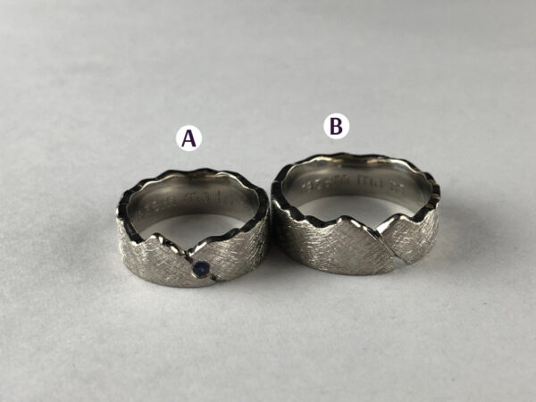 Eve’s Rib wedding rings - model E21 - Image 3