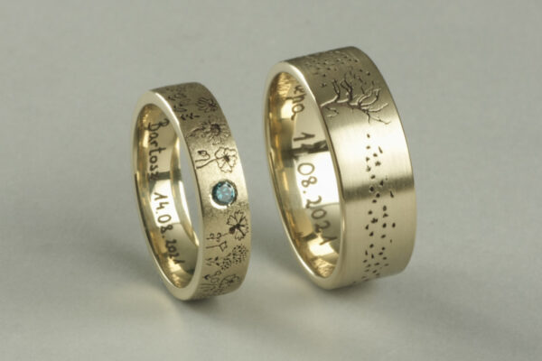 Fantasy wedding rings  - model F40