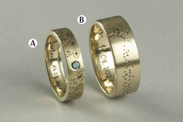 Fantasy wedding rings  - model F40 - Image 2