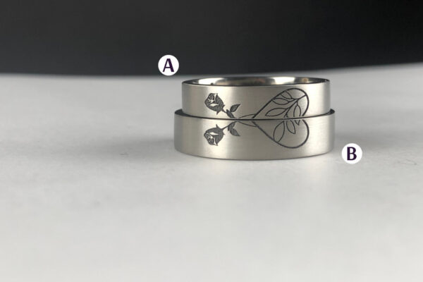 Eve’s Rib wedding rings - model E23 - Image 2