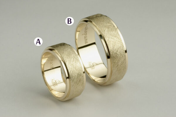 Two Tone wedding rings  - model W26 - Image 2