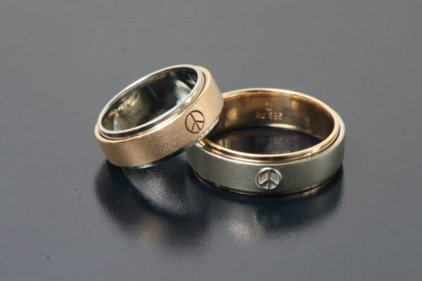 Two Tone wedding rings  - model W29