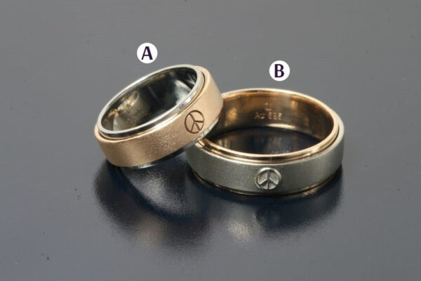 Two Tone wedding rings  - model W29 - Image 2