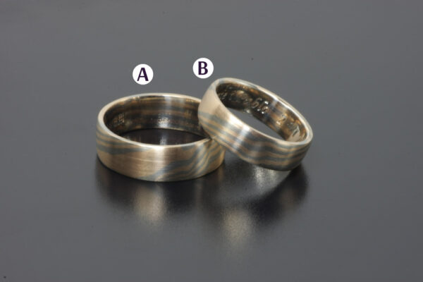 Mokume Gane wedding rings  - model M11 - Image 2