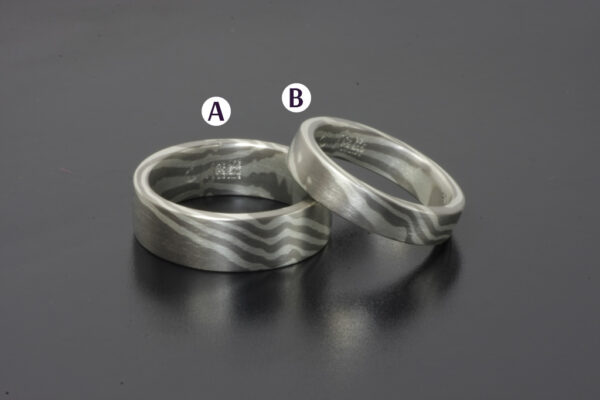 Mokume Gane wedding rings  - model M12 - Image 2