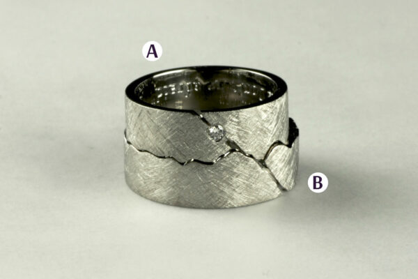 Eve’s Rib wedding rings - model E25 - Image 2