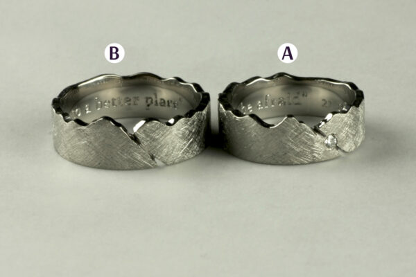 Eve’s Rib wedding rings - model E25 - Image 3