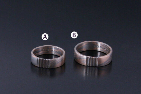 Mokume Gane wedding rings  - model M15 - Image 2