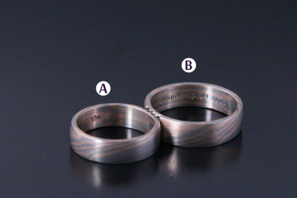 Mokume Gane wedding rings  - model M15 - Image 3