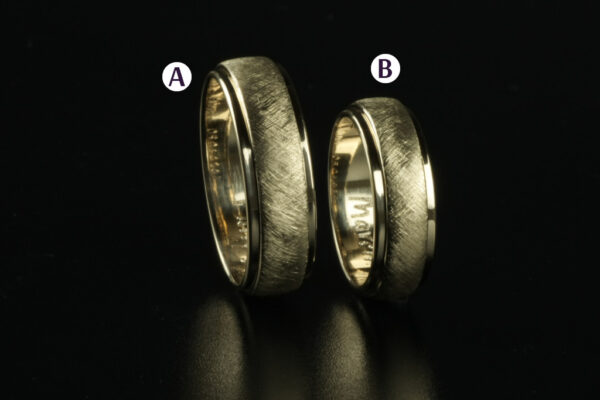 Two Tone wedding rings  - model W30 - Image 2