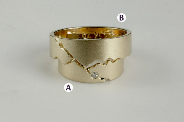 Eve’s Rib wedding rings - model E28 - Image 3
