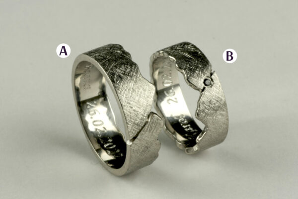 Eve’s Rib wedding rings - model E29 - Image 2
