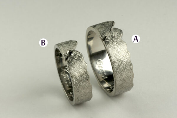Eve’s Rib wedding rings - model E29 - Image 3