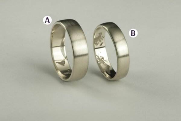 Eve’s Rib wedding rings - model E27 - Image 2