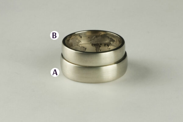 Eve’s Rib wedding rings - model E27 - Image 3